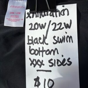 Xhilaration Black Swim Bottoms 20w/22w plus